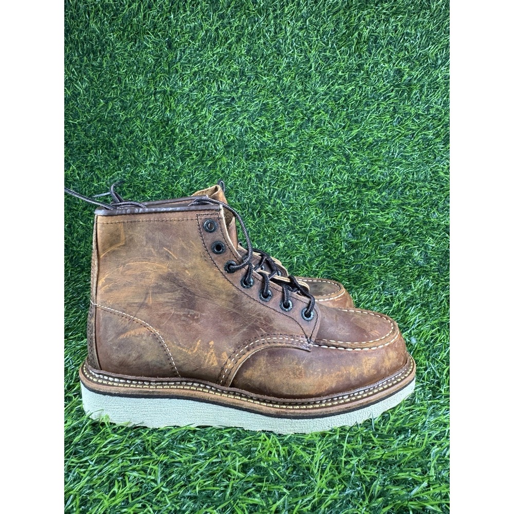 Red Wing 1907 Moc Toe Men's Brown Leather Boots Size 7D Made in USA